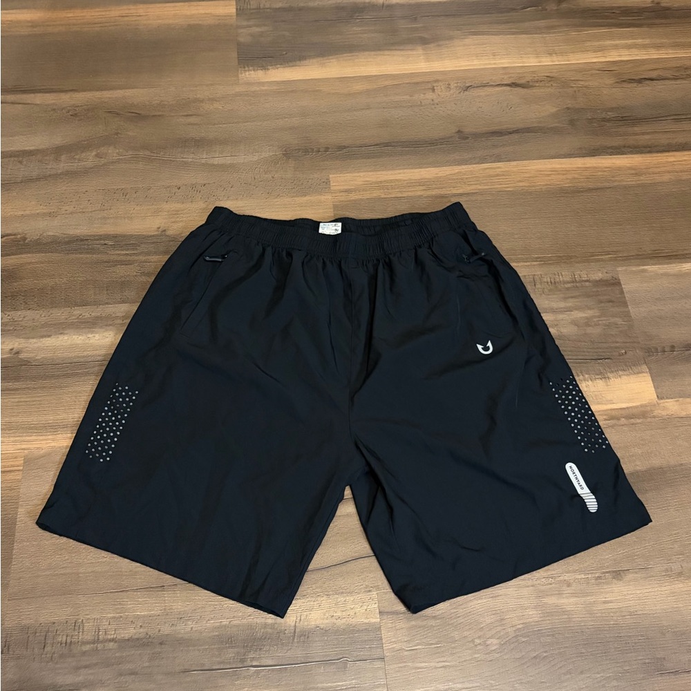 Mens Black Athletic Shorts Northyard Size XXL